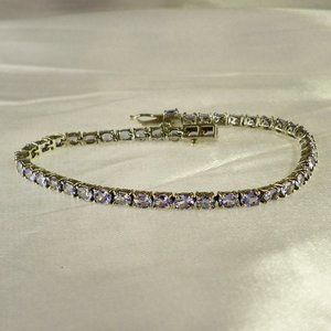 NEW Oval Cut Cubic Zirconias Silver DESIGNER Tennis Bracelet